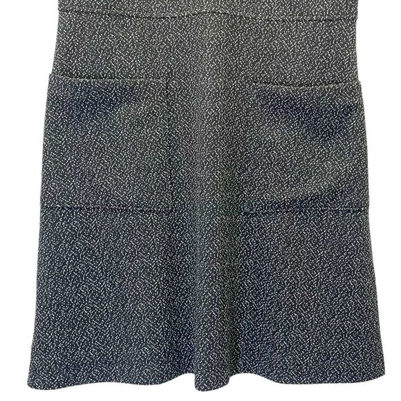 NWT LOFT Retro Tweed Fit & Flare Patch Pocket Mod Dress Black White Size 12 NEW - Picture 4 of 11